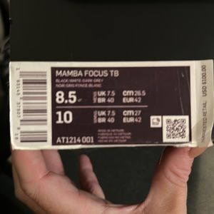 Mamba focus TB mens 8.5 only wore a few times in good condition